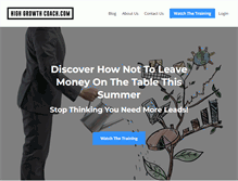 Tablet Screenshot of highgrowthcoach.com